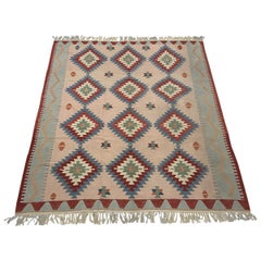 1970 Turkish Wool Ghelim One-of-a Kind Vintage and Antique Rug