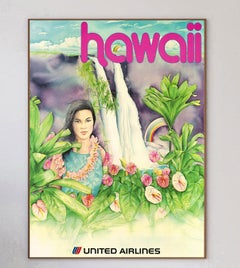 1970 United Airlines - Hawaii Original Vintage Poster