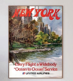 1970 United Airlines - New York Original Vintage Poster