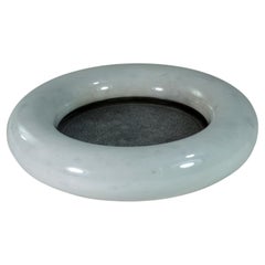 1970 U&Up Di Rosa Giusti Diseño italiano Modernista Plato cuenco de mármol de Carrara