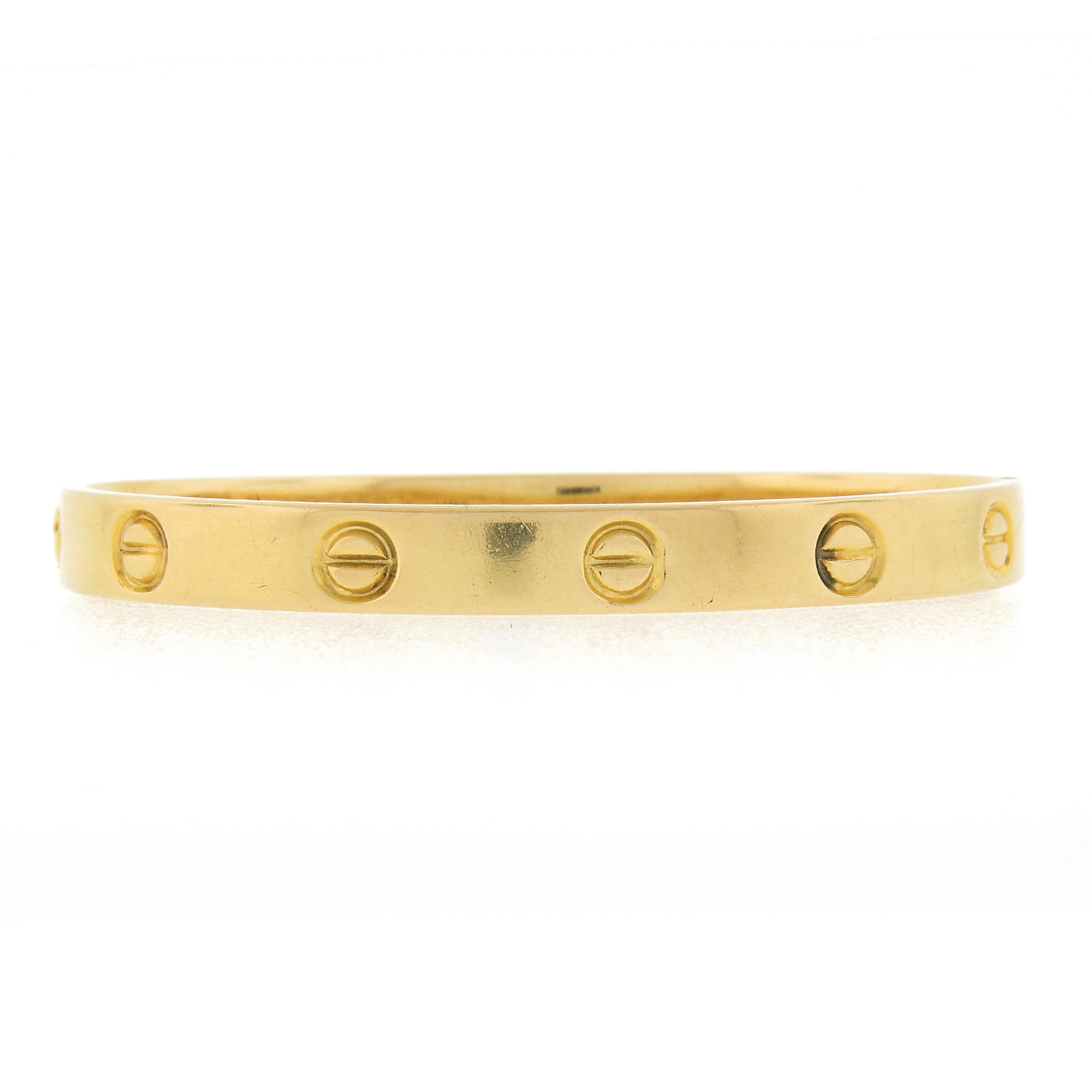 Cartier Bracelet jonc vintage Aldo Cipullo Love en or jaune 18 carats, 1970 1