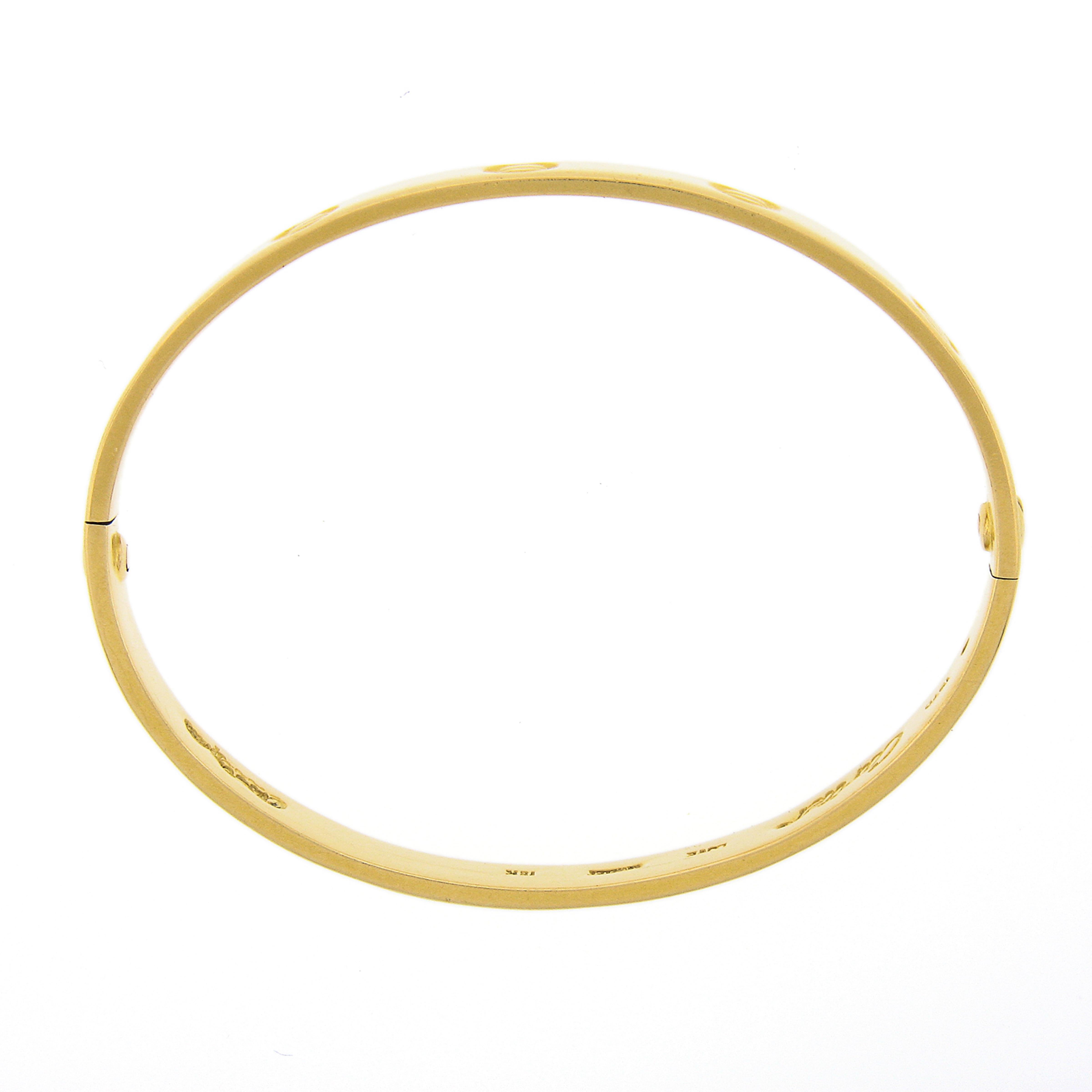 1970 Vintage Cartier Aldo Cipullo Love Bangle Bracelet in 18k Yellow Gold 1
