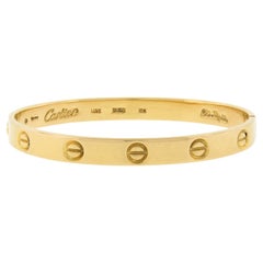 1970 Vintage Cartier Aldo Cipullo Love Bangle Bracelet in 18k Yellow Gold