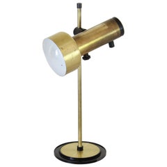 1970 Vintage brass table Lamp with adjustable light spot