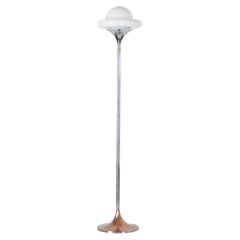1970 Vintage Floor Lamp with White Opaline and Chrome
Brass Structure 1970 Vintage Floor Lamp with White Opaline and Chrome
Brass Structure