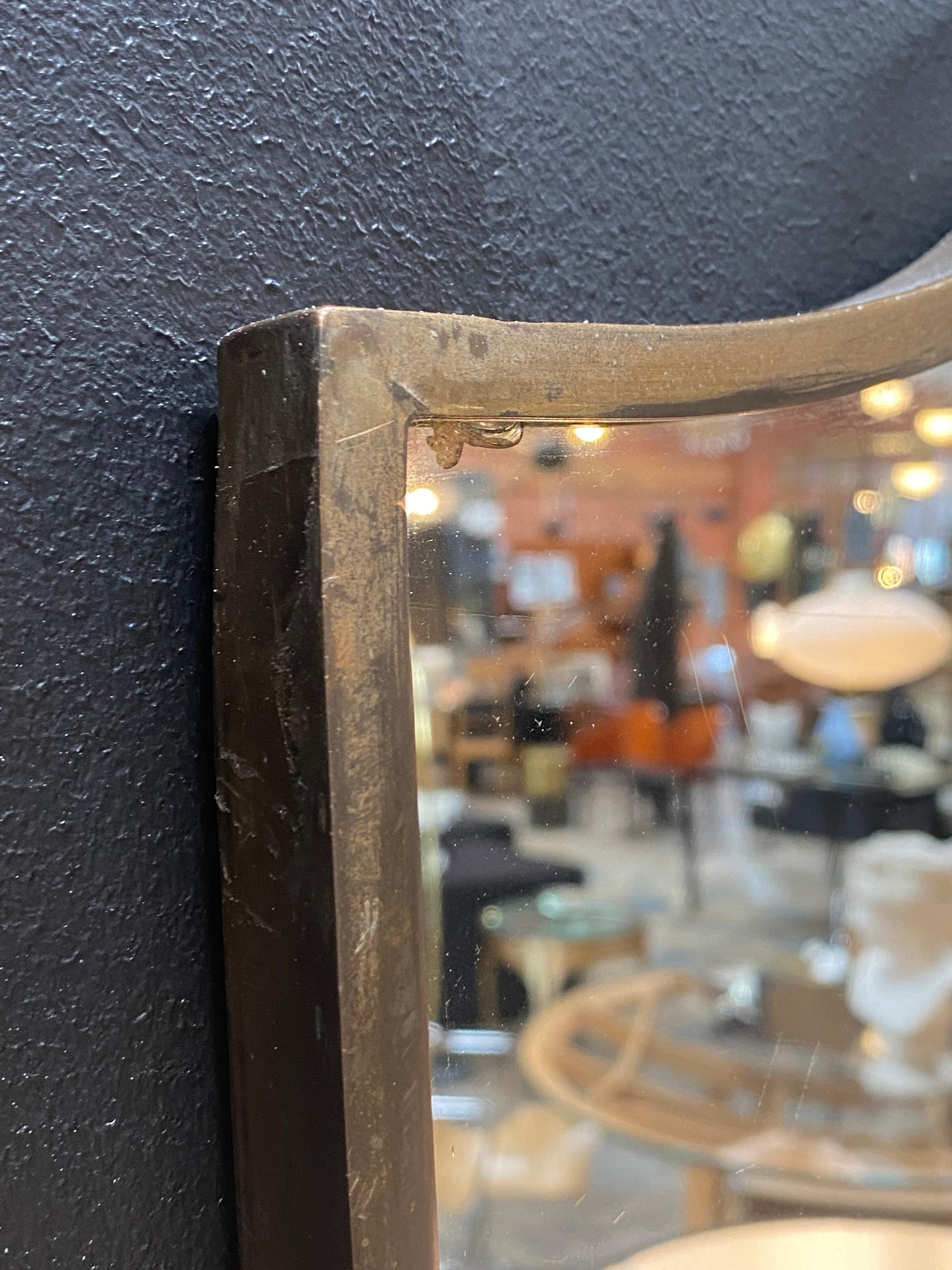 1970 Vintage Italian Sculptural Wall Mirror In Good Condition In Los Angeles, CA