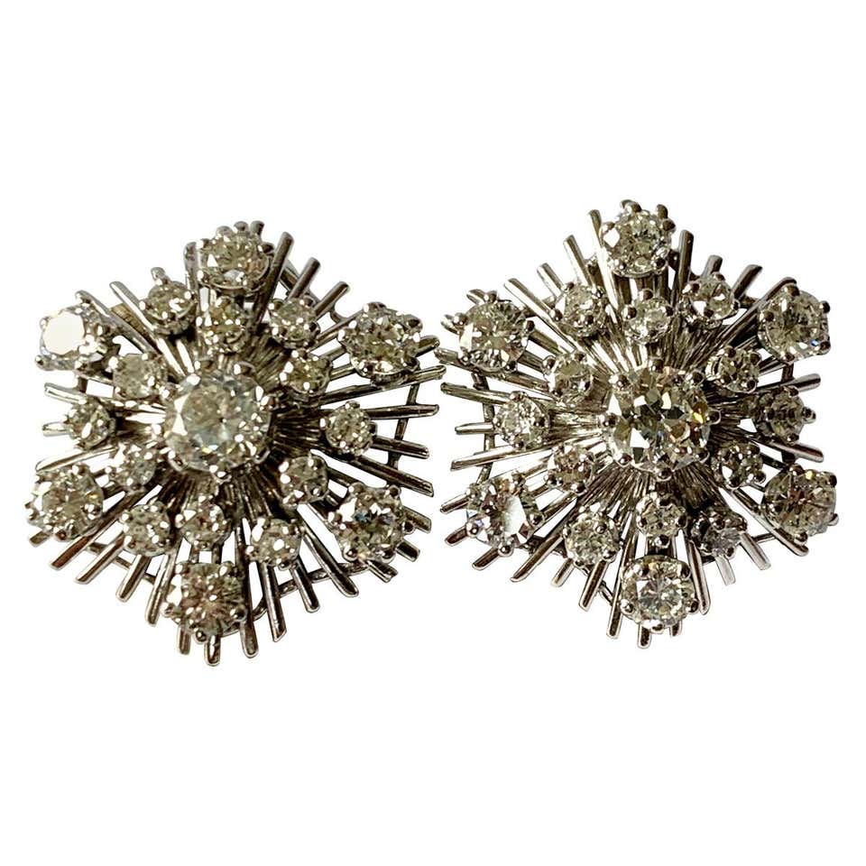 Star shaped diamond earrings Clearance