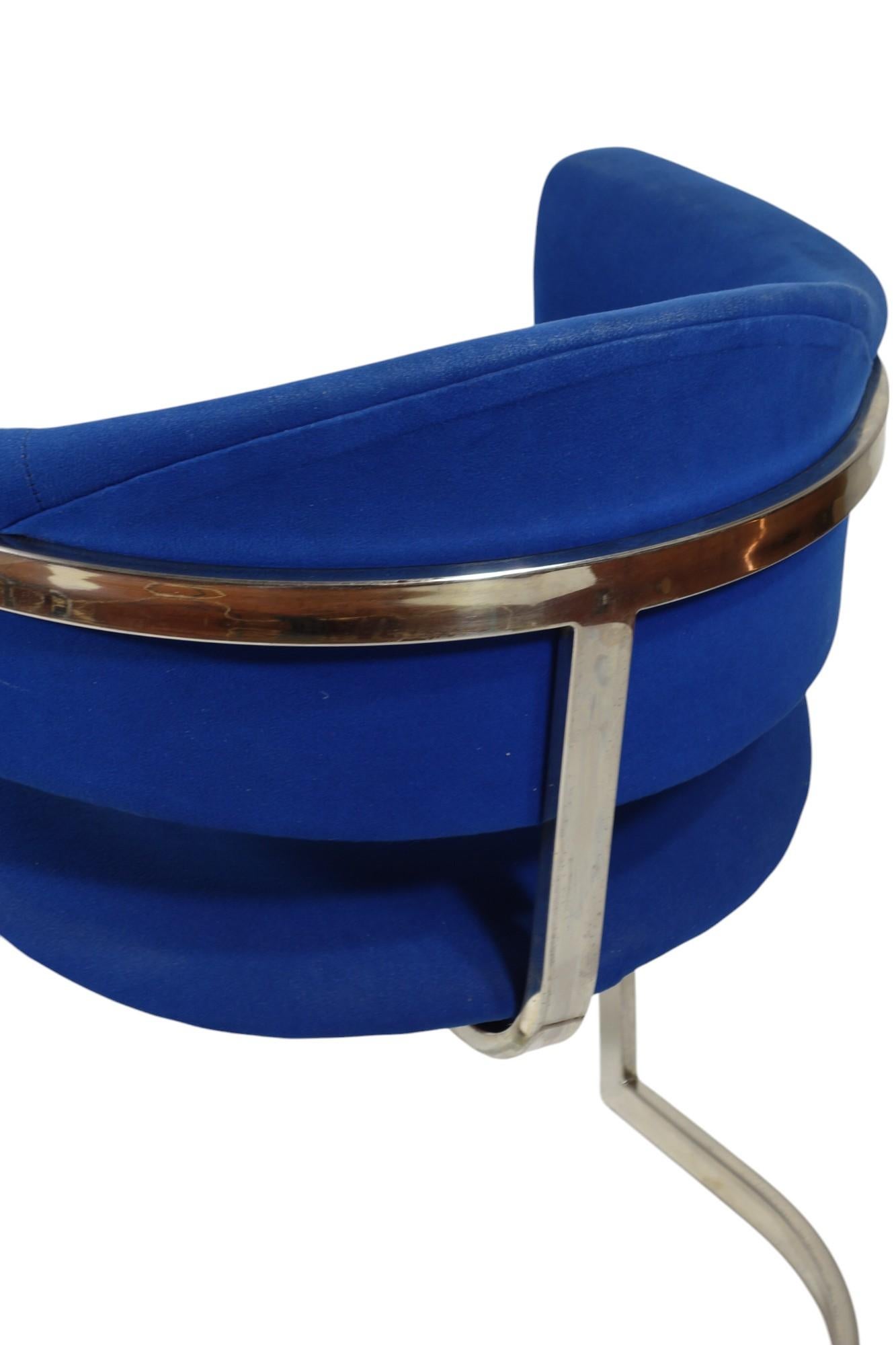 1970 Vittorio Introini by Sabot Italian Design Chrome Chairs For Sale 11
