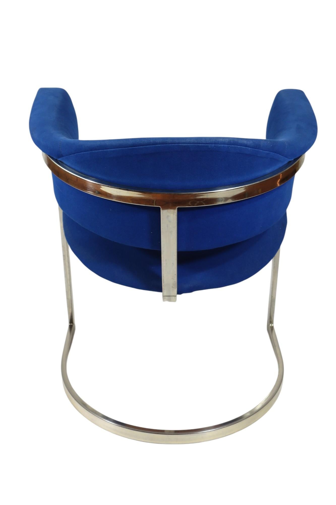 1970 Vittorio Introini by Sabot Italian Design Chrome Chairs For Sale 12