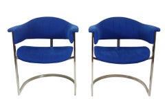 1970 Vittorio Introini by Sabot Italian Design Chrome Chairs
