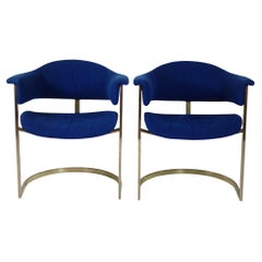 1970 Vittorio Introini by Sabot Italian Design Gold Metal Chairs