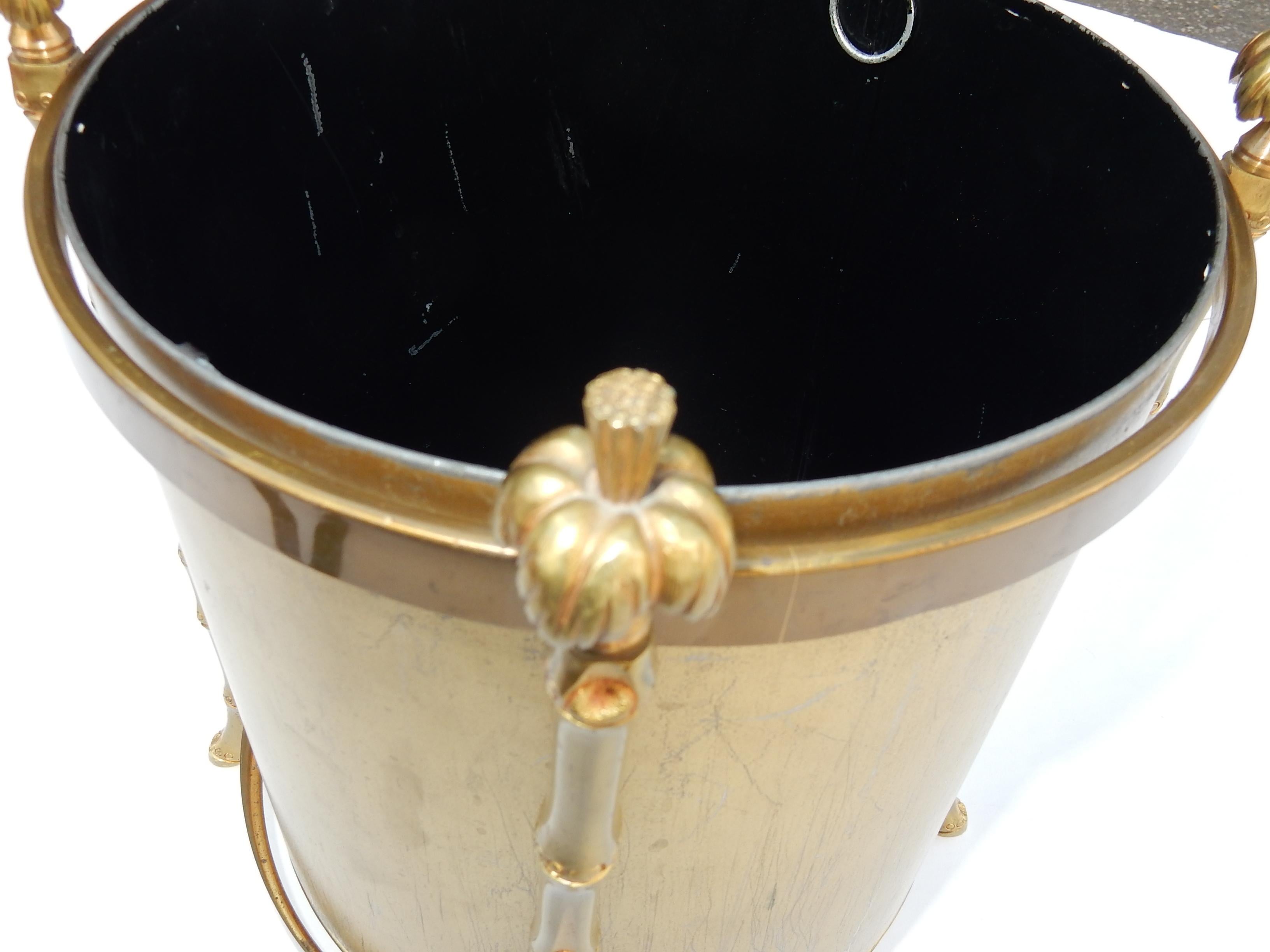 1970 Wastebasket in Bronze in the Style of Maison Charles 2