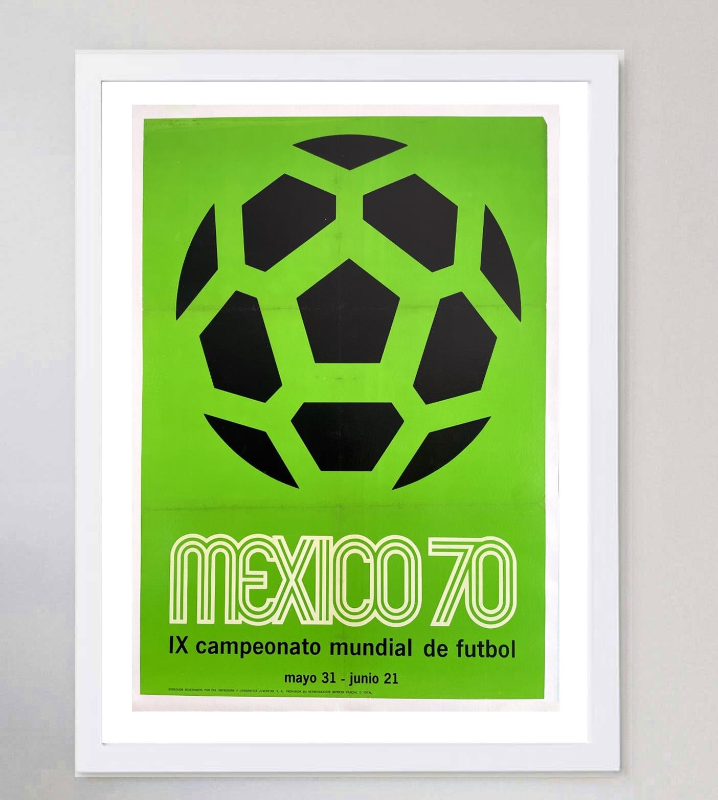 Original-Vintage-Poster, Mexiko-Wettbewerb 1970 im Zustand „Gut“ im Angebot in Winchester, GB