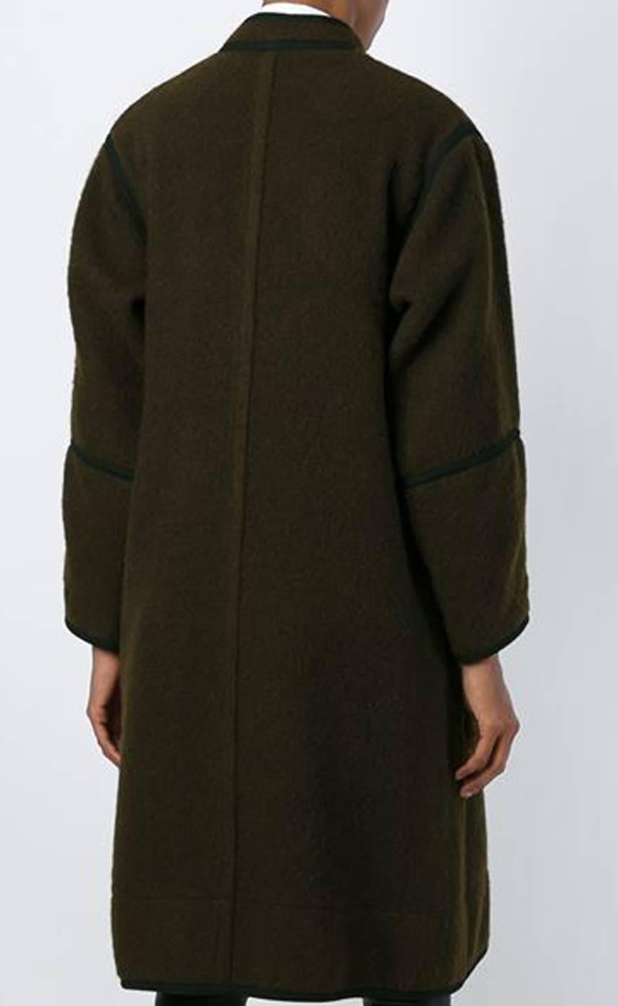 Iconic YSL Yves Saint Laurent brown mohair wool 
