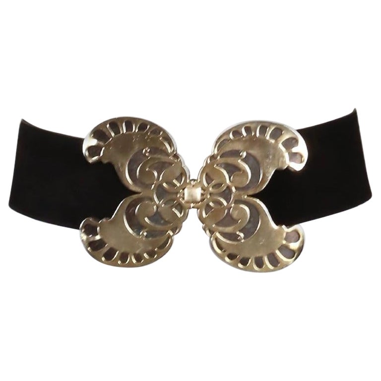 1970 YVES SAINT LAURENT RUNWAY butterfly belt at 1stDibs