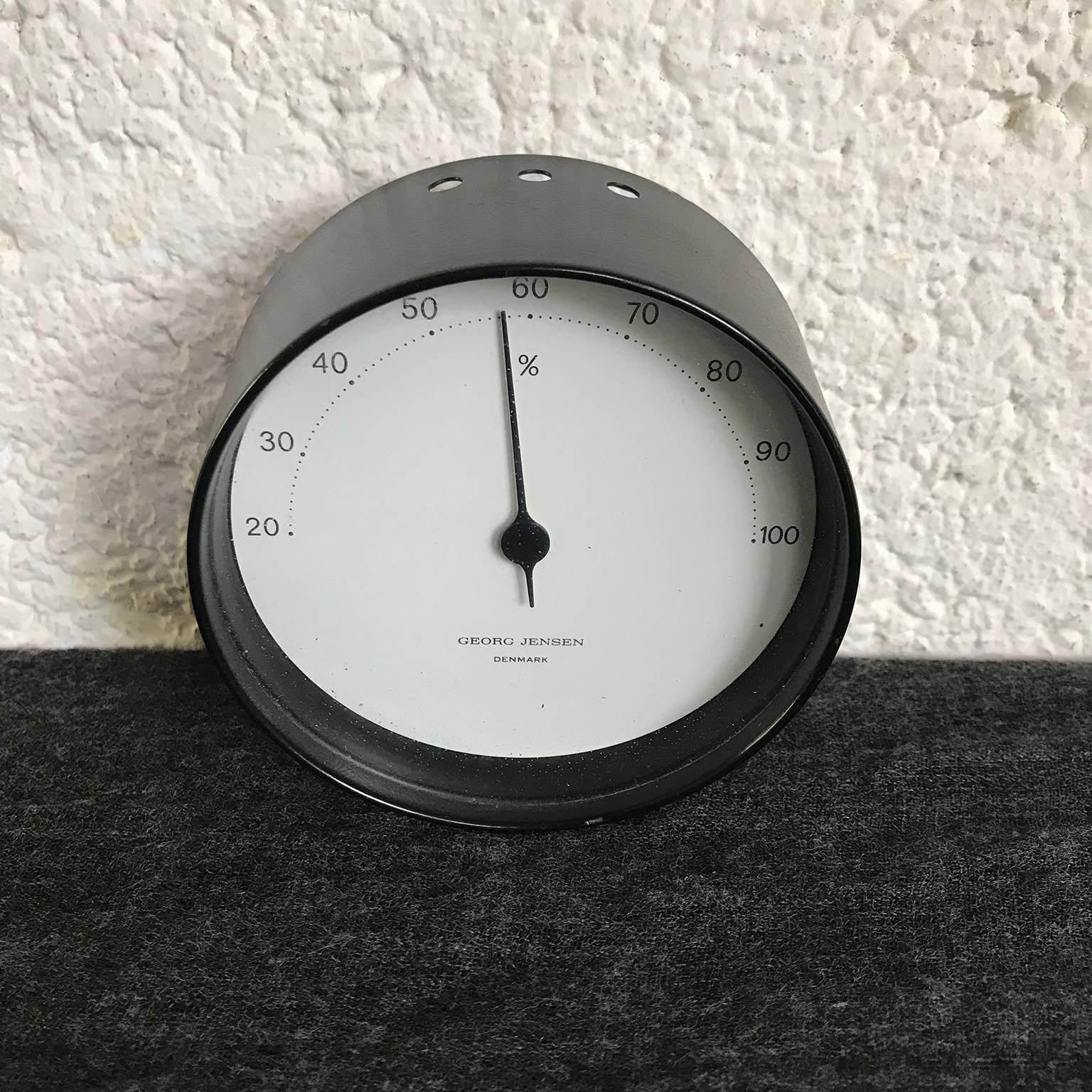 Horloge ancienne et station météo originale de Henning Koppel pour Georg Jensen, 1970 en vente 5