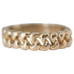 1970s 14 Karat Yellow Gold Cuban Link Ring