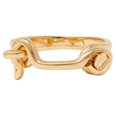 1970's 14 Karat Yellow Gold Vintage Hinge Lock Band Ring