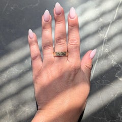 1970's 14 Karat Yellow Gold Vintage Scrolling Unisex Men's Wedding Band Ring