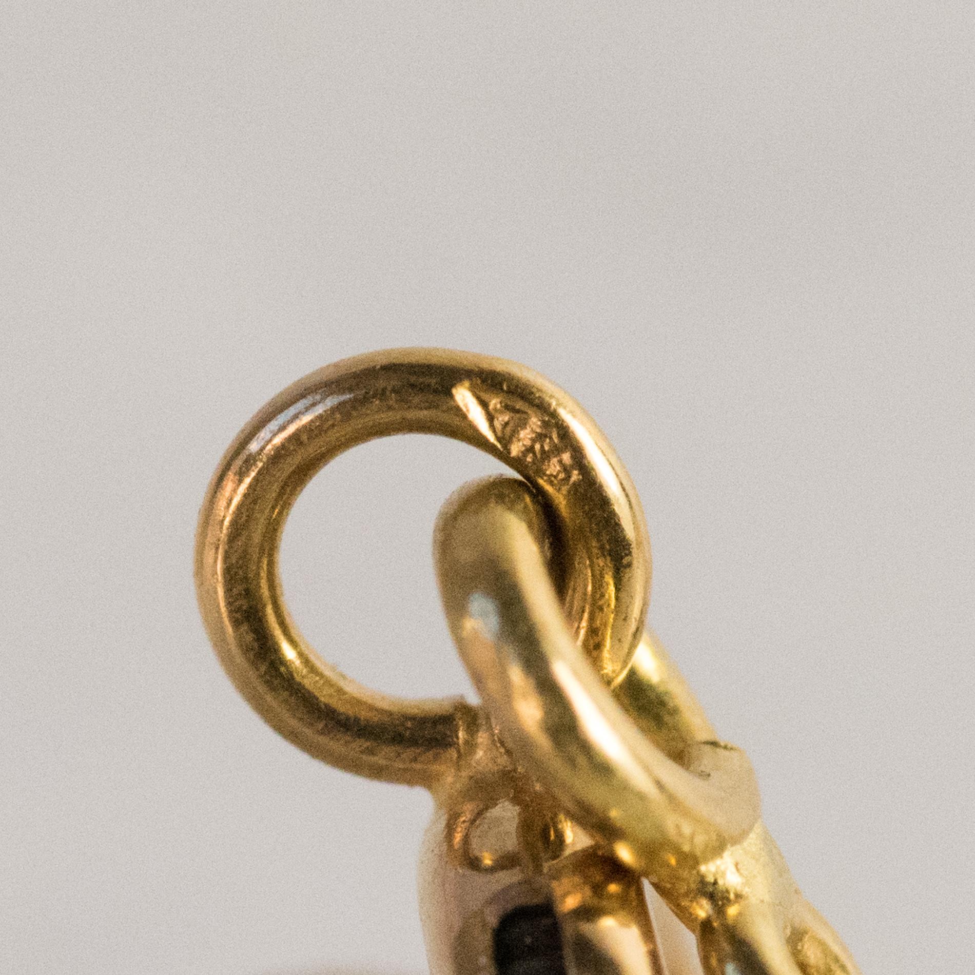 1970s 1.65 Carat Diamond White Gold Pendant Yellow Gold Chain Necklace 6