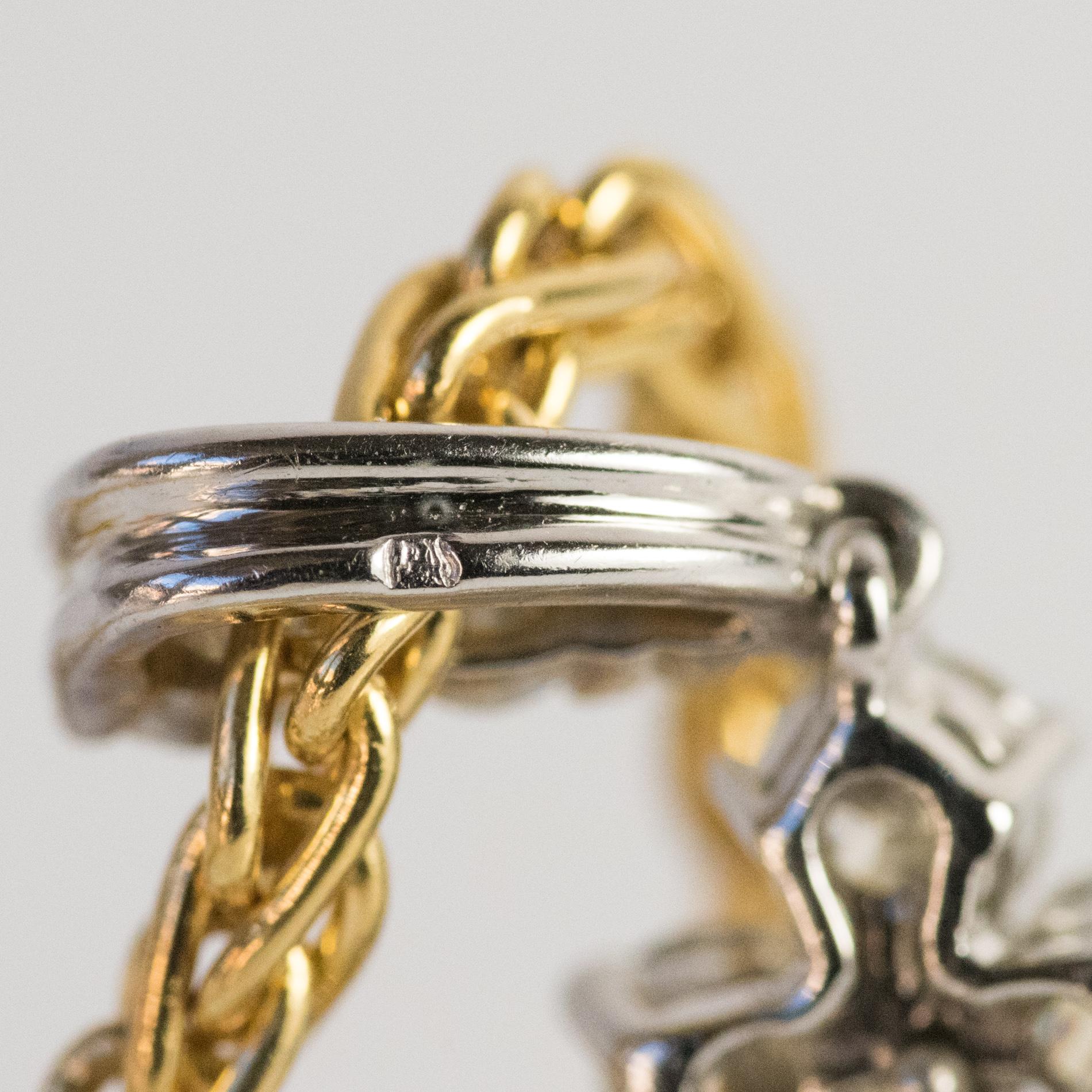 1970s 1.65 Carat Diamond White Gold Pendant Yellow Gold Chain Necklace 7