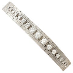 1970s 1.77 Carat Diamond and White Gold Bracelet