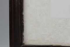 Grande quadro cinese intagliato in finta seta degli anni '70-'80, dipinto su porcellana