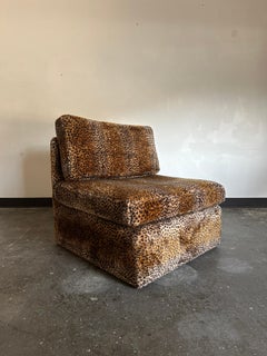 1970s/1980s Leopard Slipper Chair