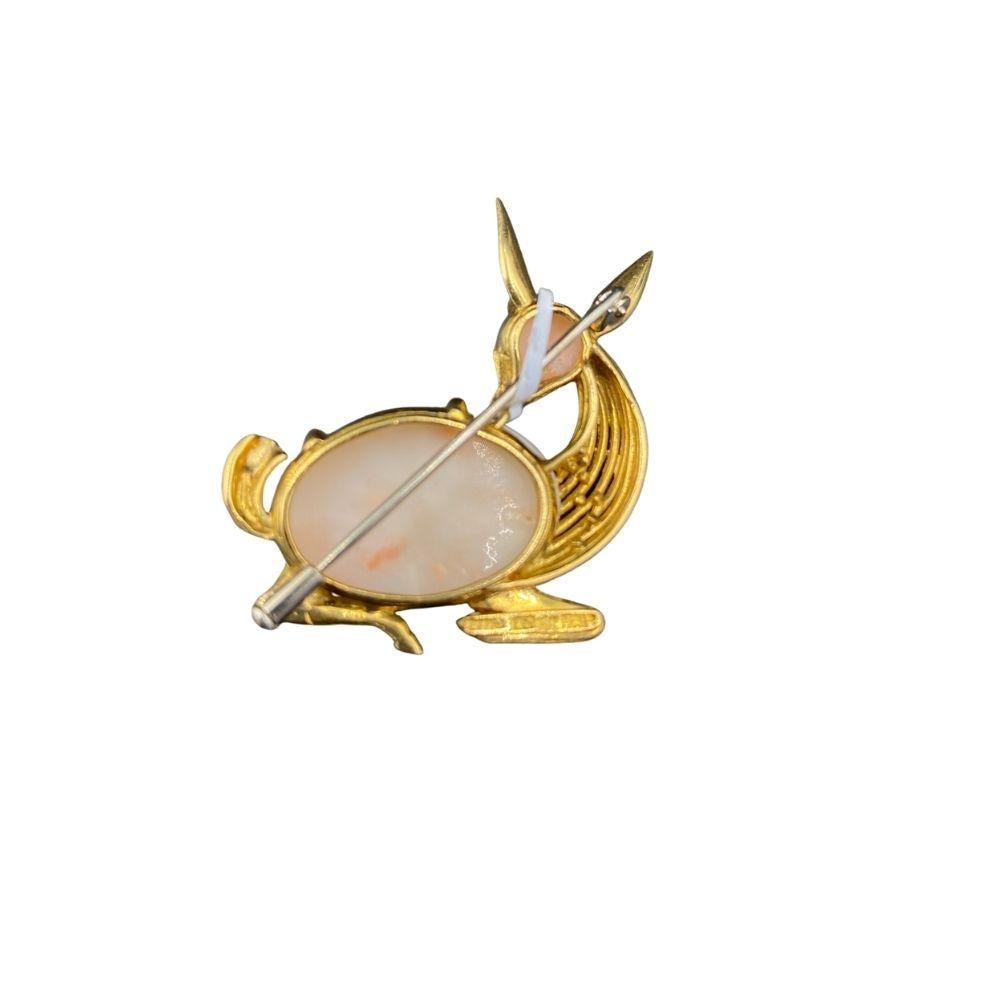 70-80s Italian made gold and gemstone  buck pin.

