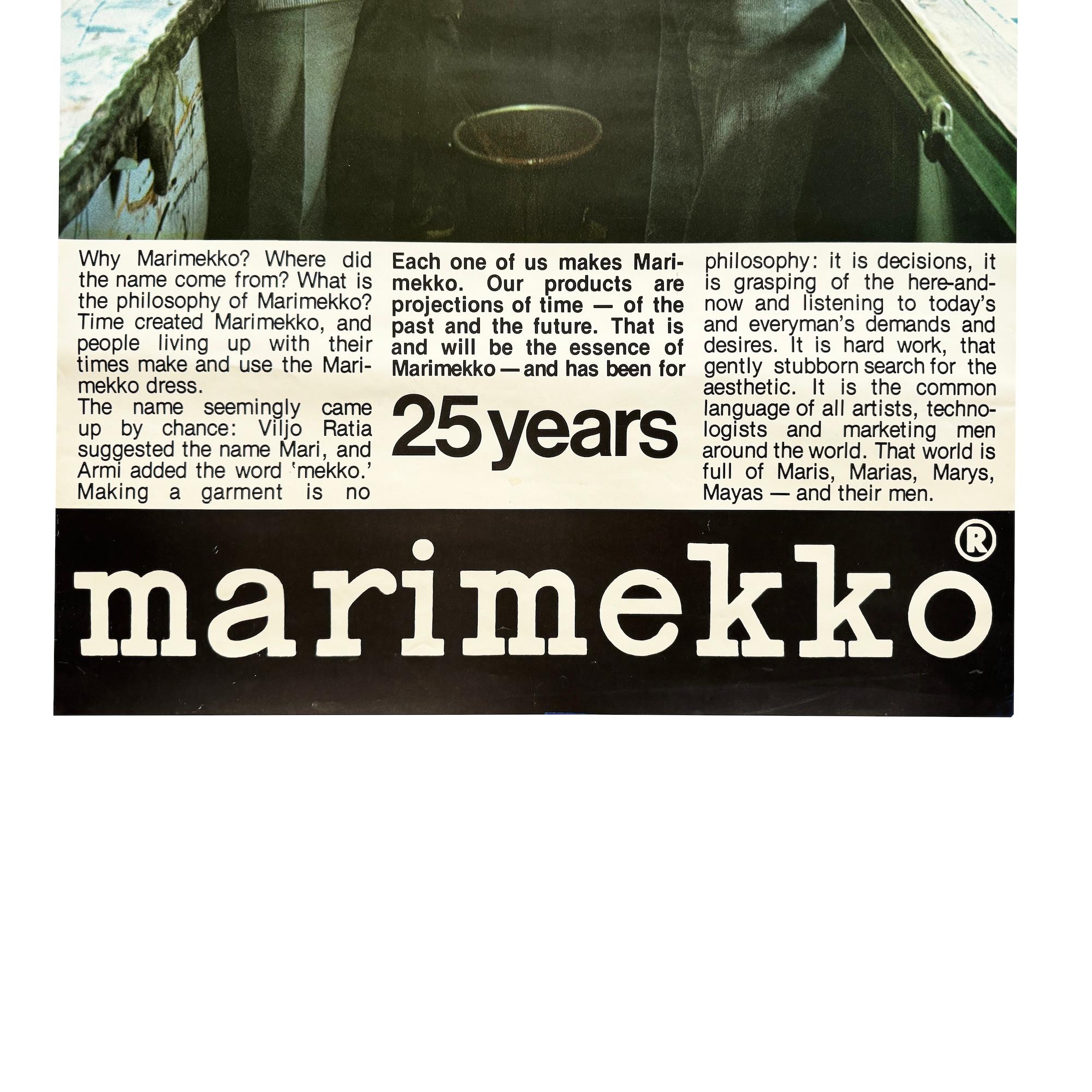 Scandinavo moderno Poster del 25° anniversario di Marimekko degli anni '70 in vendita