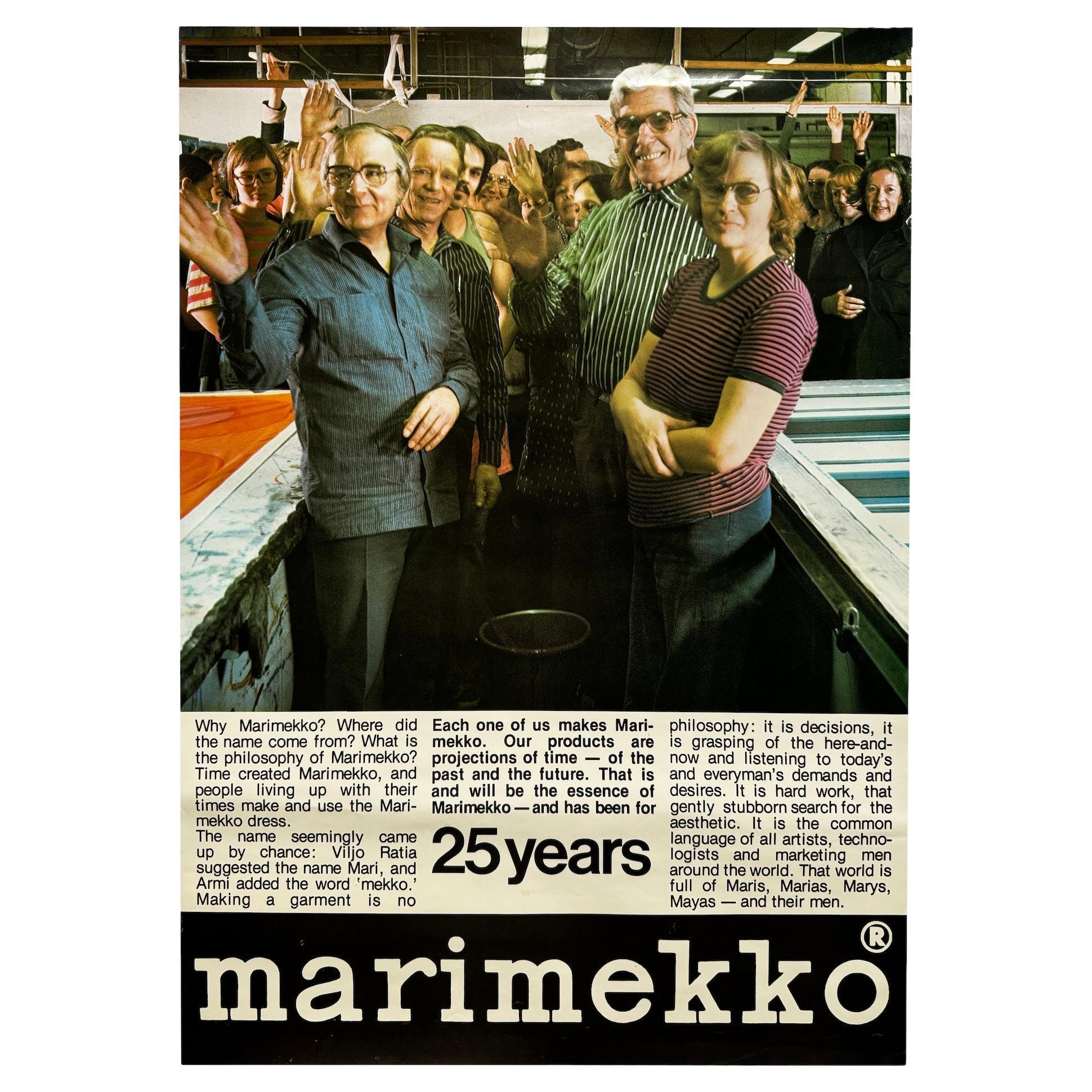1970s 25th Anniversary Marimekko Poster