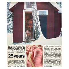 1970s 25th Anniversary Marimekko Poster with Annika Piha