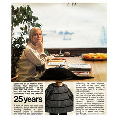 1970s 25th Anniversary Marimekko Poster with Kerstin Enbom