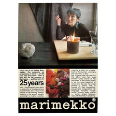Marimekko-Poster zum 25. Jahrestag der 1970er Jahre mit Liisa Suvanto, Liisa Suvanto