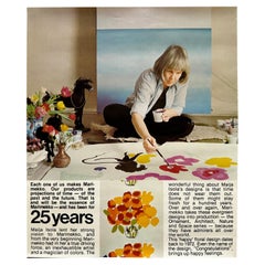 Marimekko-Poster zum 25. Jahrestag der 1970er Jahre mit Maija Isola