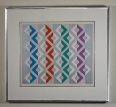 1970er 3-D Handschnitt Geometrisch Abstrakt von Anne Youkeles (1920er Jahre) Gelistete Künstlerin