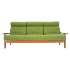 1970s 3-Seater Beech Sofa, Czechoslovakia