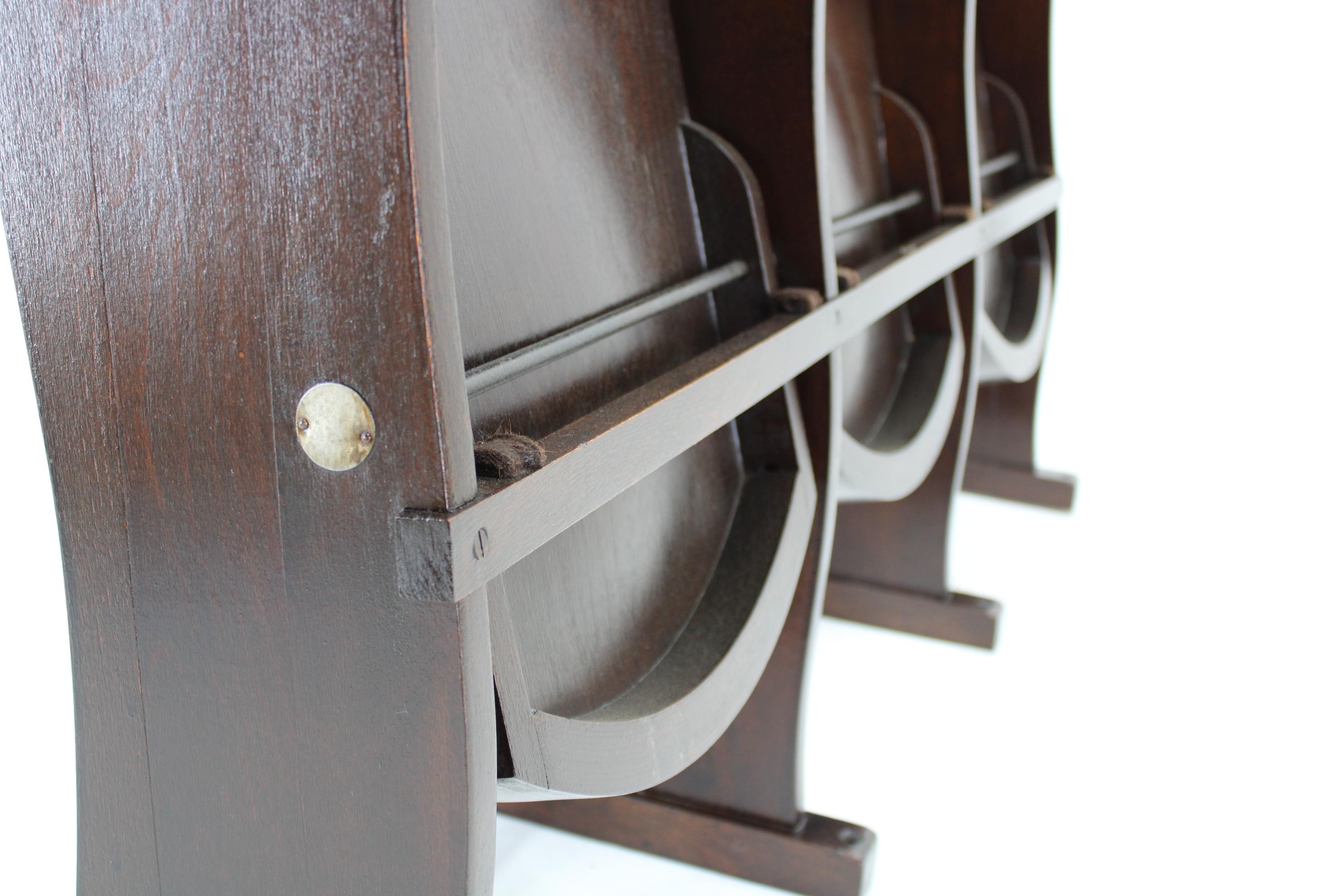 1970s 3-Seater Cinema Bench by TON, Czechoslovakia 7