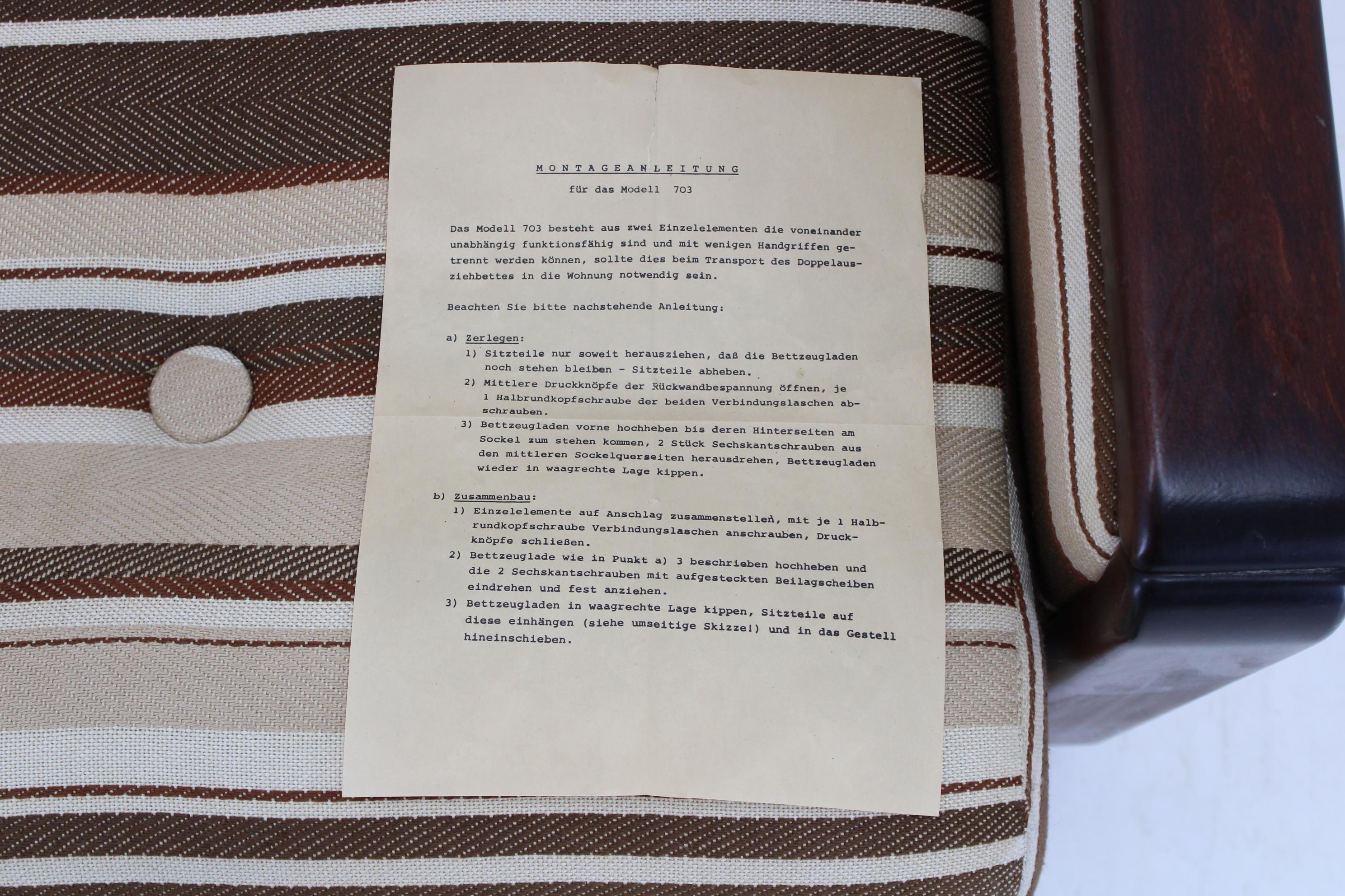 Canapé pliant à 3 places par Joka, Autriche, années 1970 en vente 13