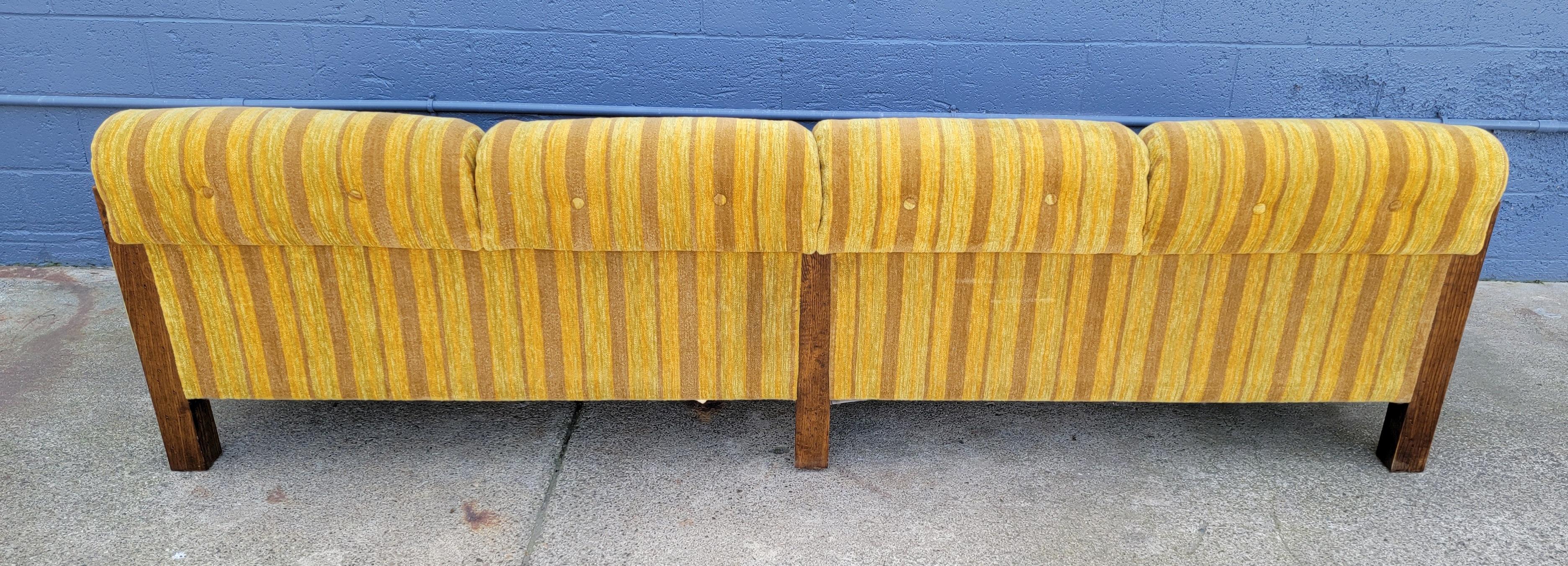Mid-Century Modern 1970's 4 Seat Sofa
