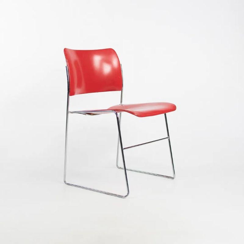 1970er Jahre „40/4 Stühle in Rot von David Rowland für General Fireproofing Co im Angebot 3
