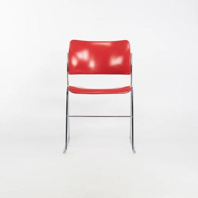 1970er Jahre „40/4 Stühle in Rot von David Rowland für General Fireproofing Co im Angebot 5