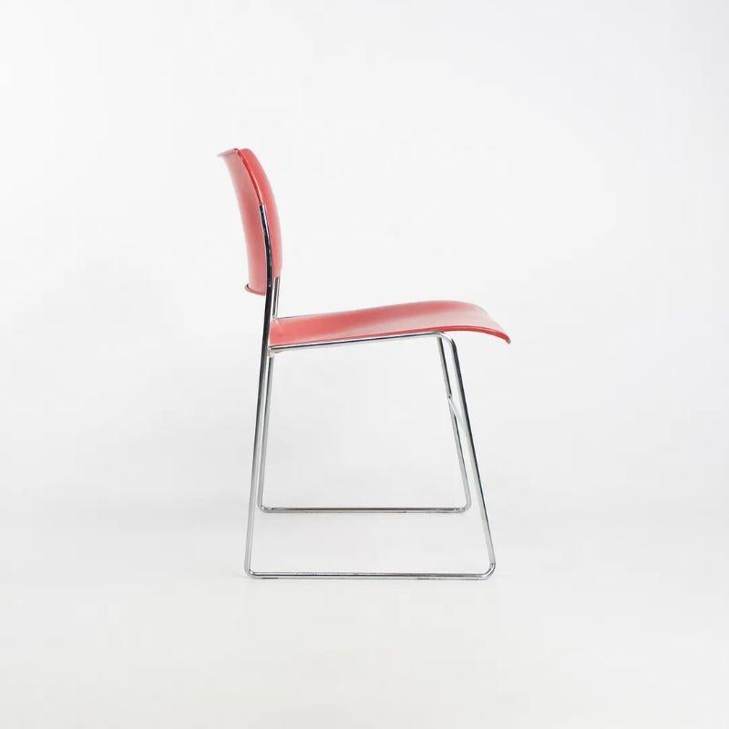 1970er Jahre „40/4 Stühle in Rot von David Rowland für General Fireproofing Co (Moderne) im Angebot