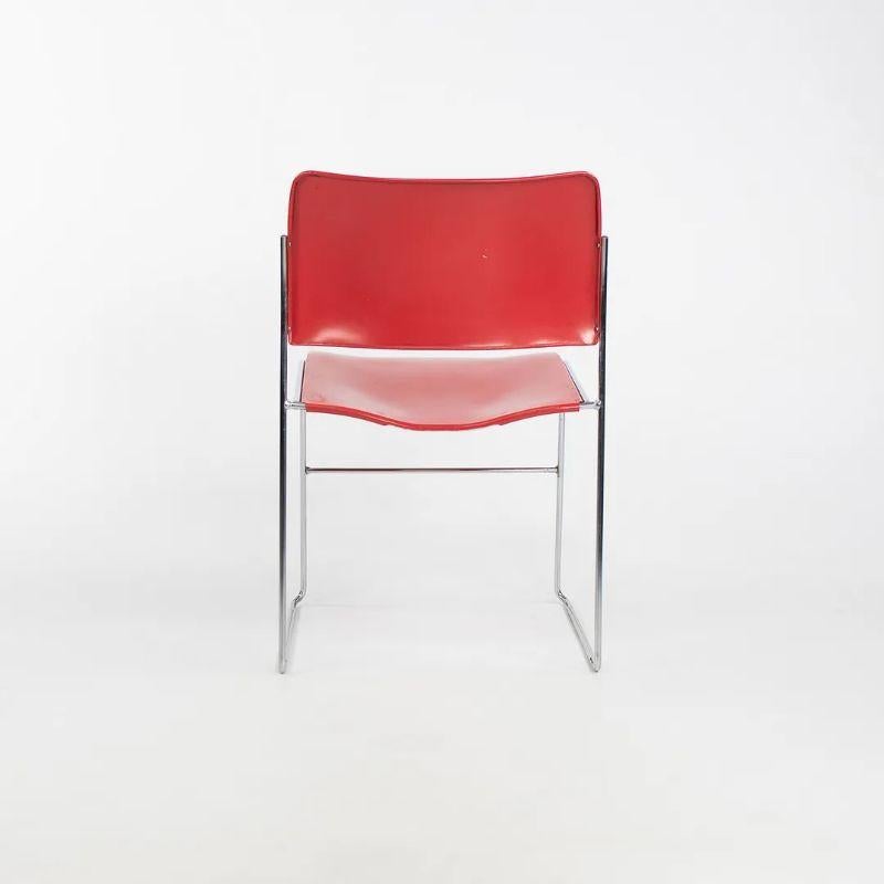 1970er Jahre „40/4 Stühle in Rot von David Rowland für General Fireproofing Co (Emaille) im Angebot