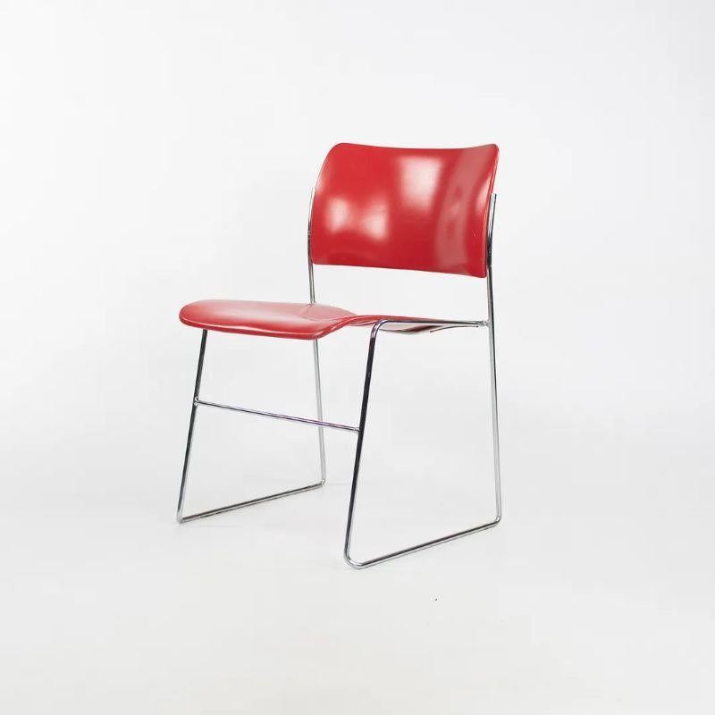 1970er Jahre „40/4 Stühle in Rot von David Rowland für General Fireproofing Co im Angebot 2