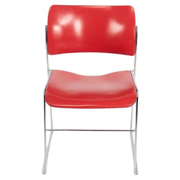 1970er Jahre „40/4 Stühle in Rot von David Rowland für General Fireproofing Co