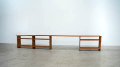 1970's 400cm pine Scandinavian open sideboard