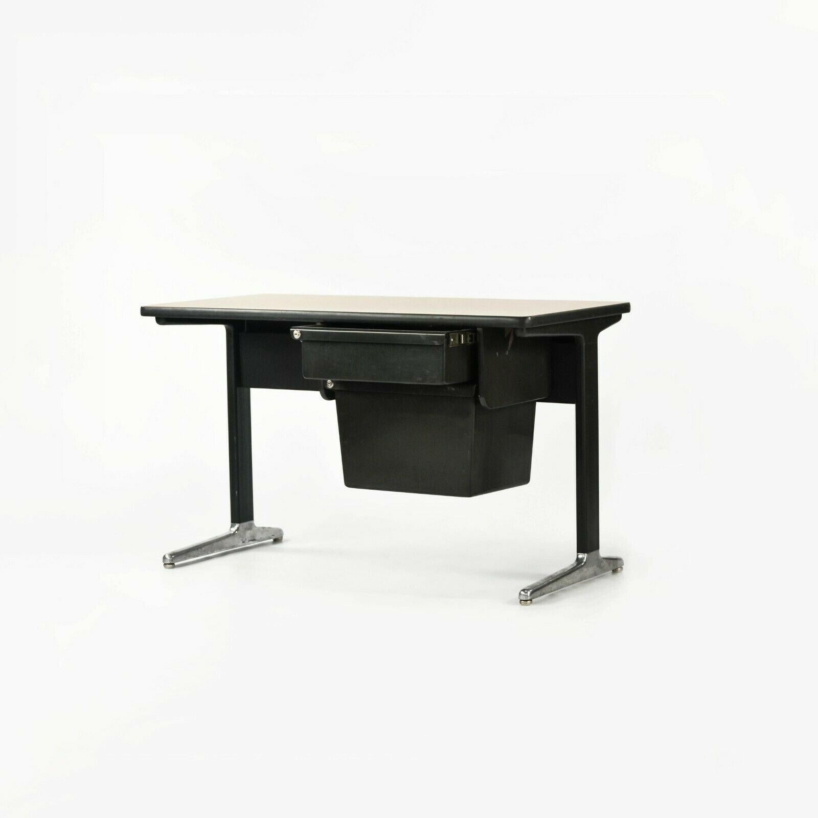 Modern 1970s 4ft George Nelson & Robert Probst Herman Miller Office Desk w/ Drawers For Sale