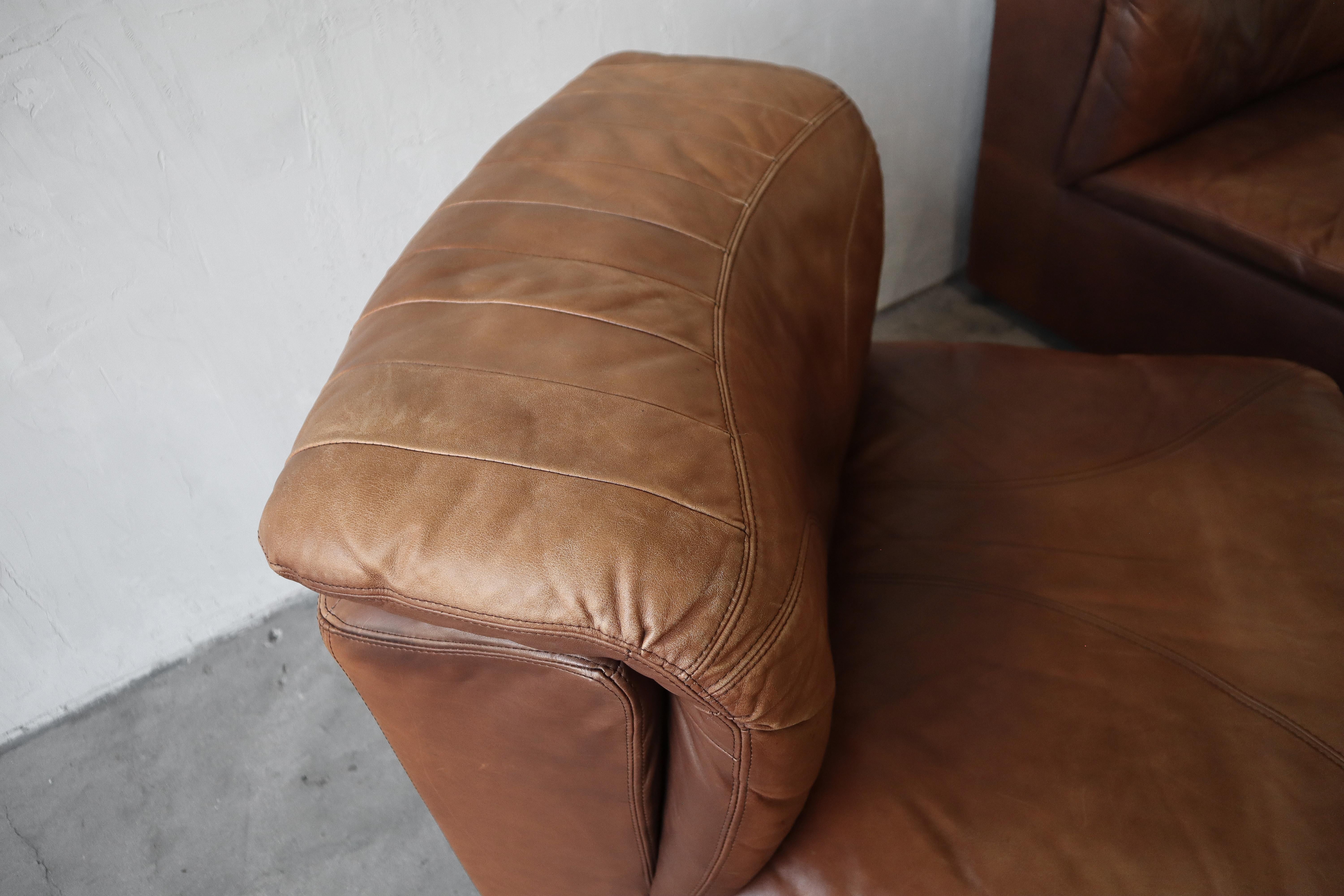 1970's 6 Piece Modular Leather Sofa by De Sede For Sale 3