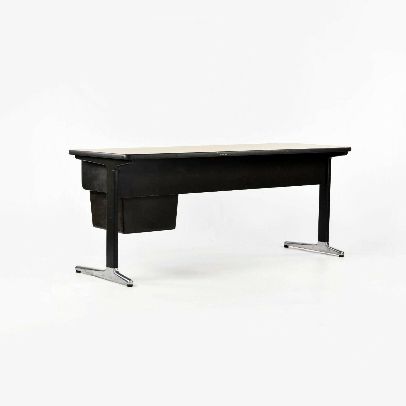 Late 20th Century 1970s 6ft George Nelson & Robert Probst Herman Miller Office Desk w/ Drawers For Sale